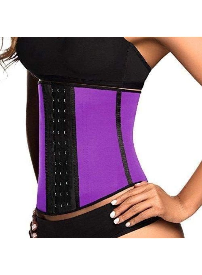 Kebeier™ Women’s Corset Waist Trainer Faja Deportiva, Workout Waist Cincher for Tummy Control & Body Shaping, Tyrian Purple (Medium) - Image 4